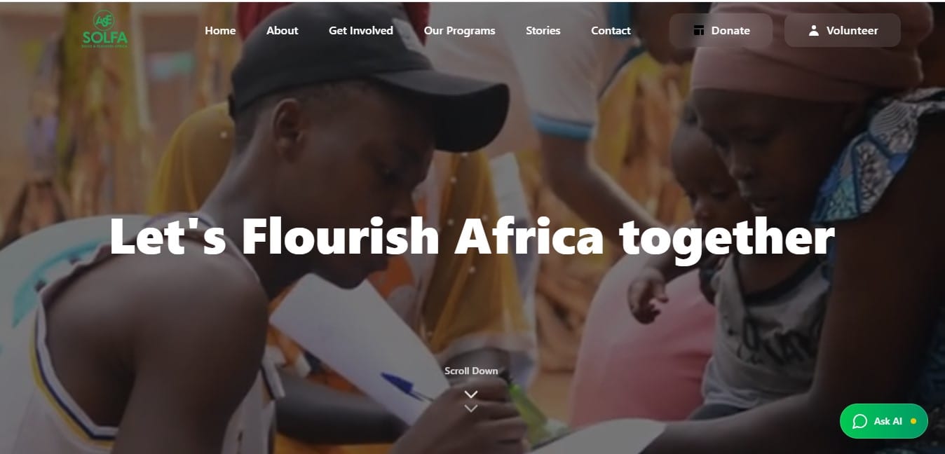 Screenshot of SOLFA Web App