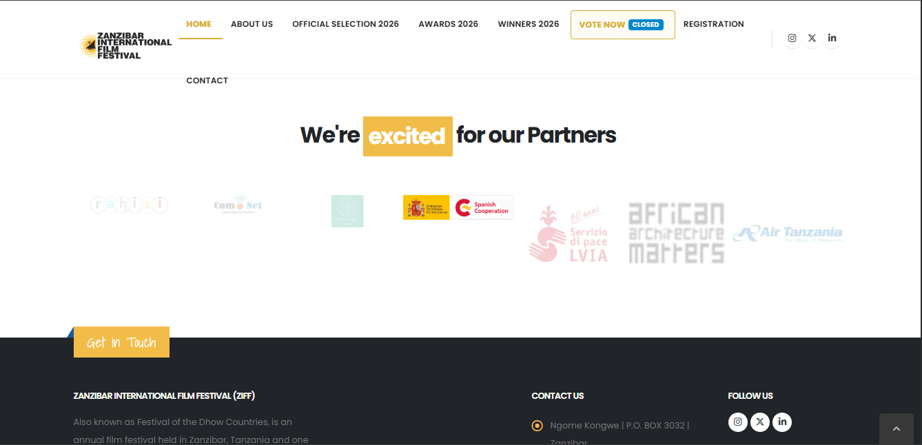 Screenshot of Zanzibar International Film Festival (ZIFF)